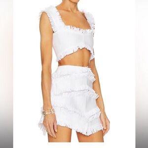 Alexis White Fringe Set
